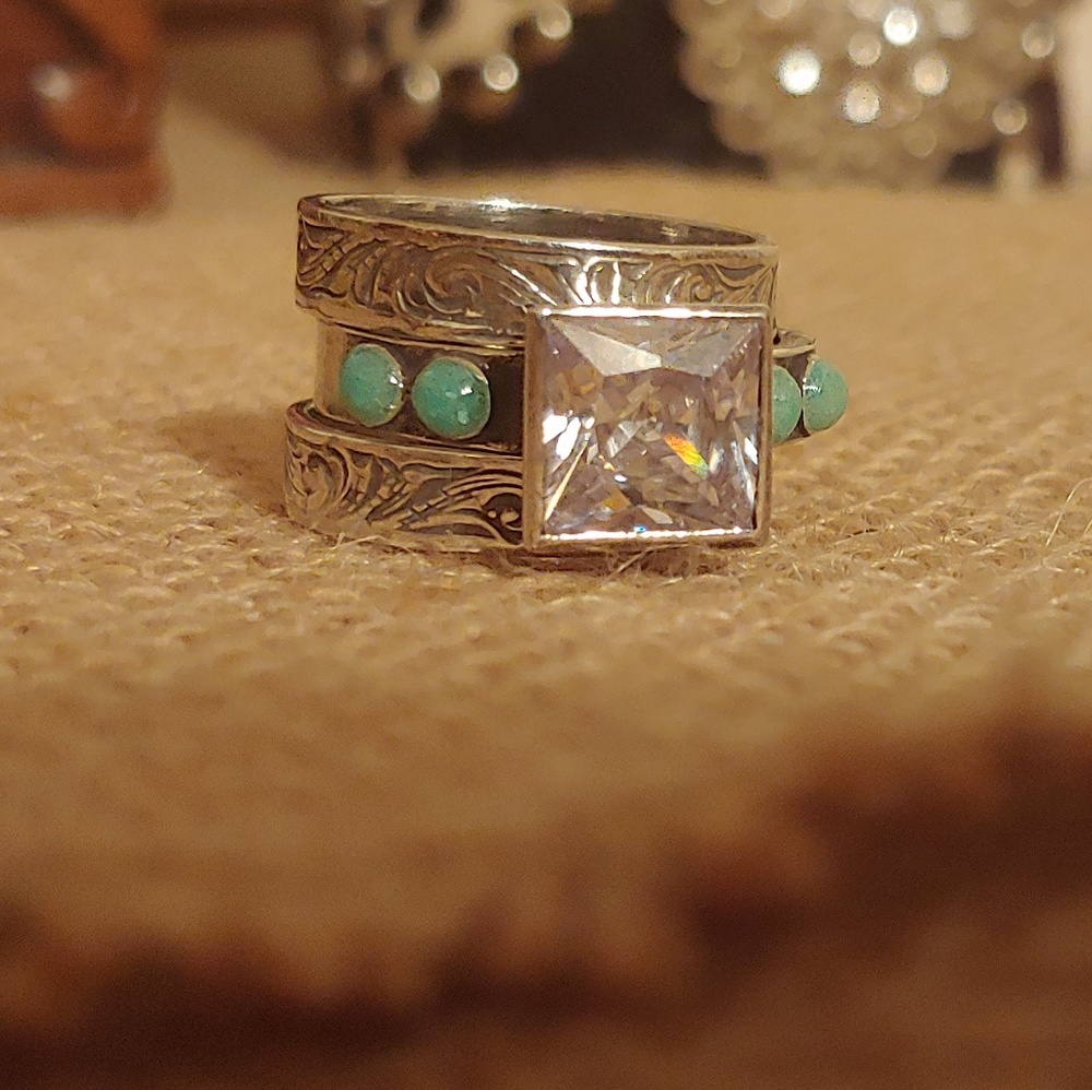 Rockin out silver 3ring set NEW